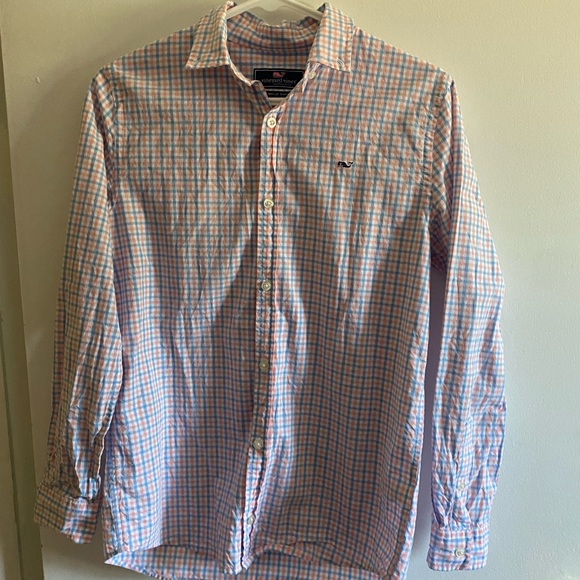 Vineyard Vines Youth Large 16 Shep & Ian Whale Shirt, Blue Red 100% Cotton - Picture 7 of 12